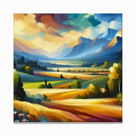 Landscape Painting 12 Canvas Print