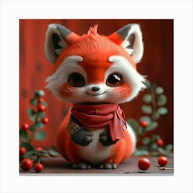 Cute Red Fox 1 Canvas Print