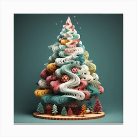 Retro Christmas Brush play Canvas Print