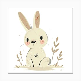 Charming Illustration Rabbit 4 Canvas Print