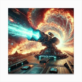 A Sci Fi Scene Serpentis Ultima Cannon Corrosive Wave Canvas Print