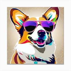 Corgi Painting 29 Canvas Print