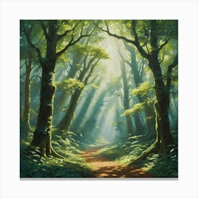 Path In The Woods 1 Canvas Print