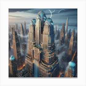 Futuristic Cityscape 27 Canvas Print