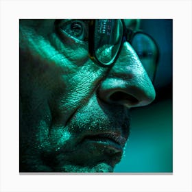 Portrait Of A Man With Glasses 5 Canvas Print