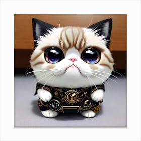 Anime "grumpy cat" surreal sci-fi Gothic steampunk limited edition 1/9 cyborg pet Canvas Print