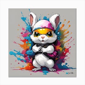 Splatter Bunny Canvas Print