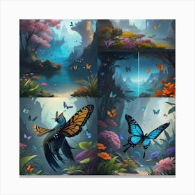 Butterfly Forest Canvas Print