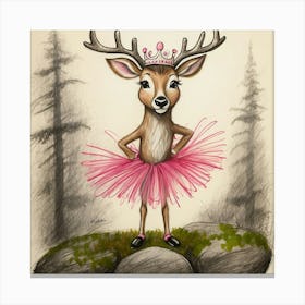 Princess Deer Canvas Print