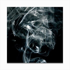 Smoke On Black Background Canvas Print