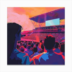 A Stadium Crowd Lofi Illustration 1718674841 3 Canvas Print