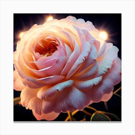 Illuminating A Delicate Princess Garden Roses Bouquet 6 Canvas Print