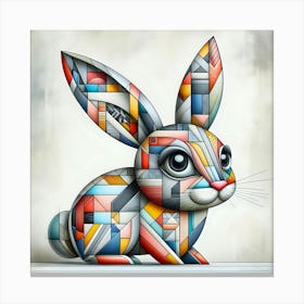 Geometric Bunny Canvas Print