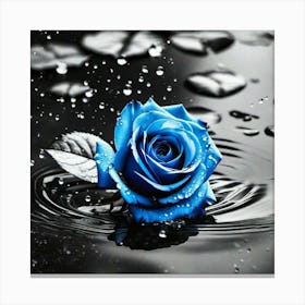 Blue Rose In Water 3 Canvas Print