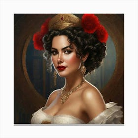 Mexican Beauty Portrait 7 Canvas Print