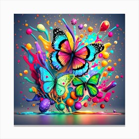 Colorful Butterflies 1 Canvas Print