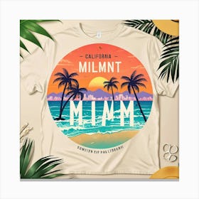 California Miami Sunset Canvas Print