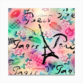 From Paris Abstract Art Pattern Canvas Print