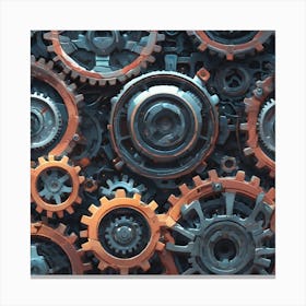 Background Of Gears 8 Canvas Print