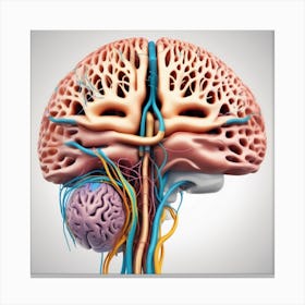 Human Brain Anatomy Canvas Print