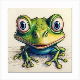 Frog Drawing 1 Canvas Print