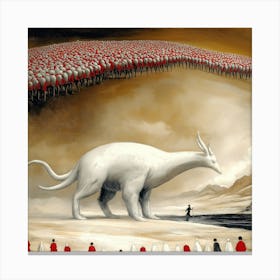 Bowing To The Beast Canvas Print