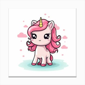 Cute Unicorn 735 Canvas Print