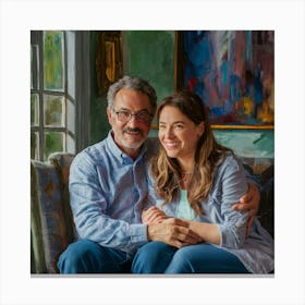 Portrait Of A Couple Canvas Print