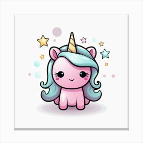 Cute Unicorn 505 Canvas Print