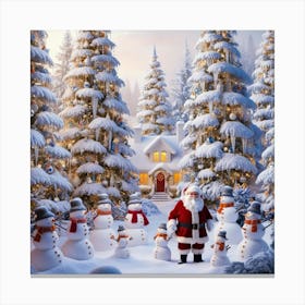 Santa Claus In The Snow 4 Canvas Print