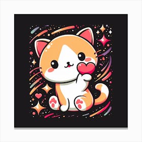 Kawaii Cat Canvas Print