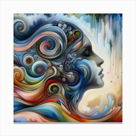 Windy Lady Surreal Canvas Print