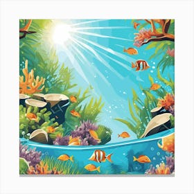 Under The Sea 4 Canvas Print