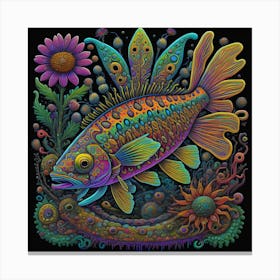 Fish Psychedelic Canvas Print