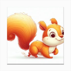 Cartoon Squirrel Canvas Print