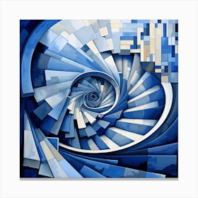 Spiral Blue Canvas Print