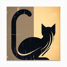 Cat silhouette 2 Canvas Print