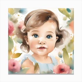 Lovely Baby Girl Canvas Print