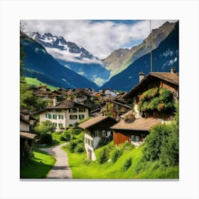 Switzerland Village Canvas Print