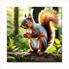 Squirrel In The Forest 403 Canvas Print