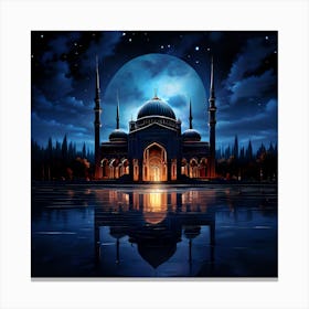 Islamic Mosque At Night 16 Canvas Print