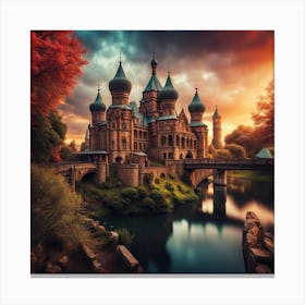 Castle At Sunset Canvas Print