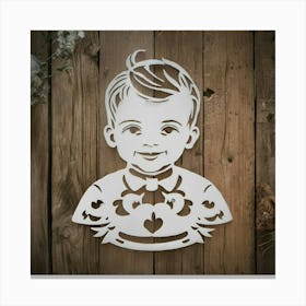 Portrait Of A Baby Canvas Print