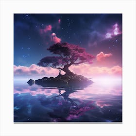 Lone Tree In The Water Canvas Print