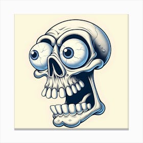 Cartoon Skull 10 Canvas Print