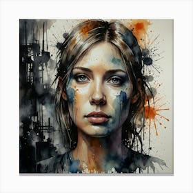 Splatter Girl 4 Canvas Print