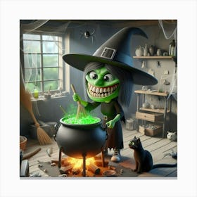 Green Witch 10 Canvas Print