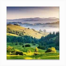 Sunrise In The Mountains Canvas Print