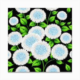 Blue Chrysanthemums 4 Canvas Print