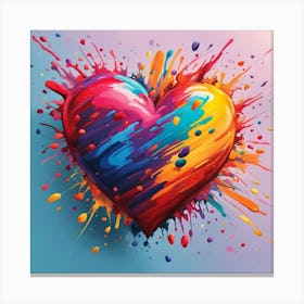 A splash of LOVE Canvas Print